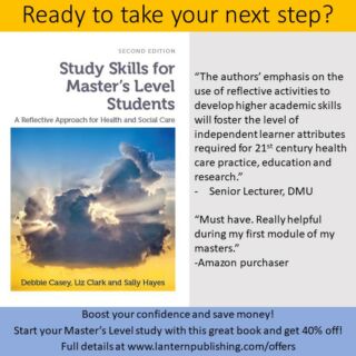 If you're embarking on a Master's degree in nursing, health and social care, you'll need to know what's expected.
Get 40% off this great book and find out!