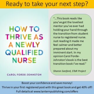 As well as creating videos that support nurses and healthcare professionals to develop their careers, Carol Forde-Johnston has written a widely recommended book that provides a structured programme of support for nursing students and newly registered nurses during their first year of registration.
And now you can get it at 40% off the usual price!